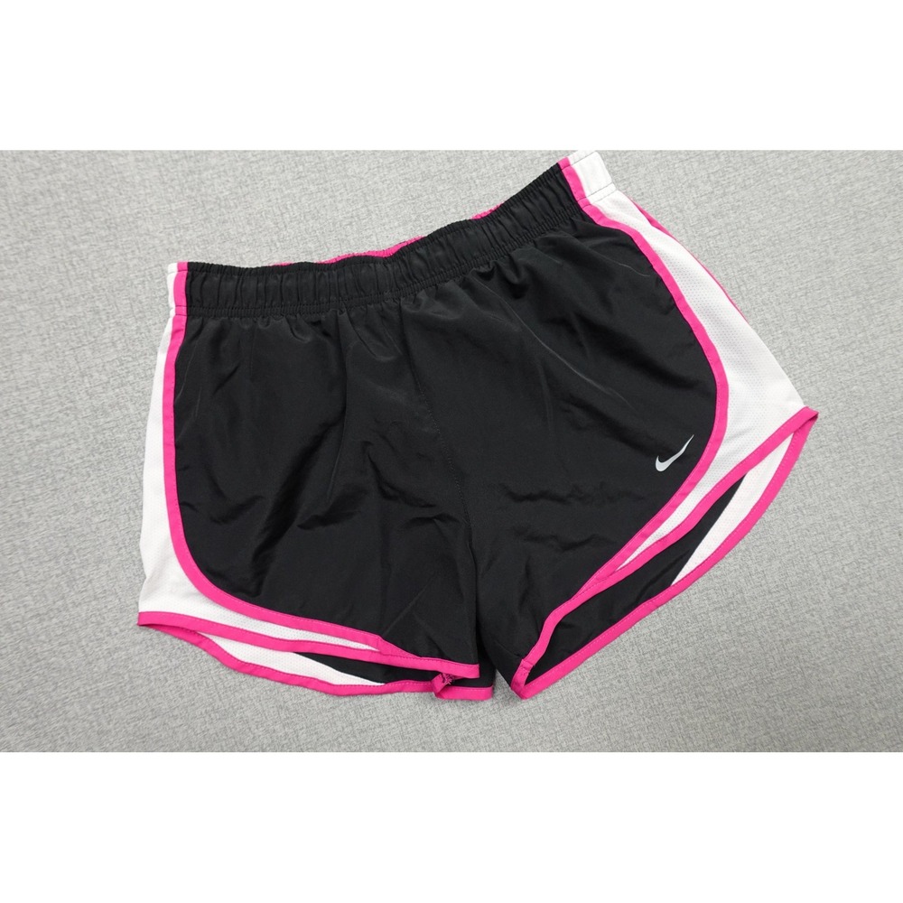 Nike Dri-FIT Running Shorts Womens Small Black Pink Colorblock Lightweight